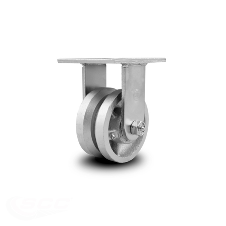 SERVICE CASTER 4 Inch V Groove Semi Steel Wheel Rigid Caster with Ball Bearing SCC-30R420-VGB